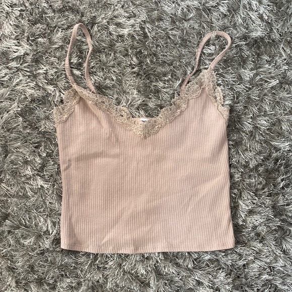 Garage Tops - [Garage] Cropped Lace Cami Top